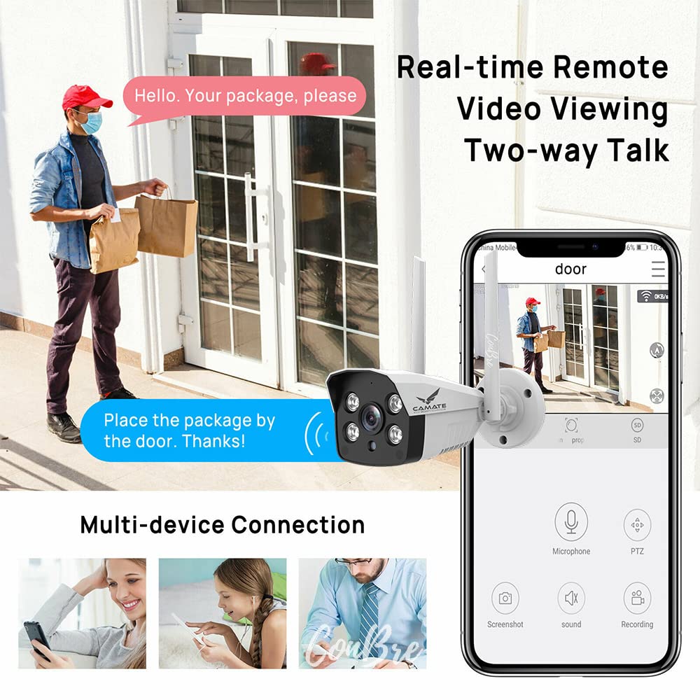 Conbre DuoXR 3MP Dual Lens Wireless WiFi Smart CCTV Camera | Ultra HD View  | Double Side View | Two Way Talk | Motion Detection | Night Vision