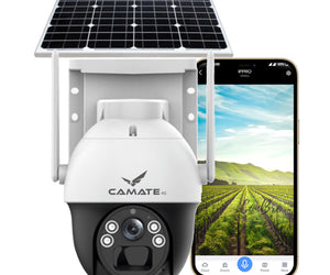 Camate Stellar 4MP 4G SIM Based Solar Wireless Outdoor Smart CCTV Camera with battery and solar panel | Supports upto 256GB SD Card